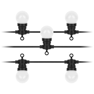 Lampki zewnętrzne Rebel, ciepłe białe- kule (girlanda), 230V