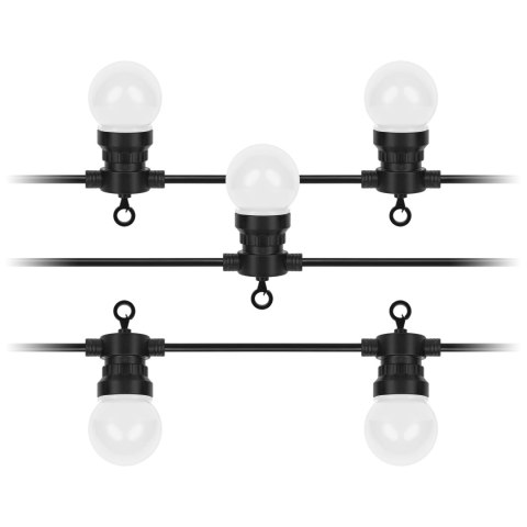 Lampki zewnętrzne Rebel, ciepłe białe- kule (girlanda), 230V