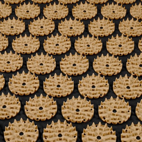 Mata zdrowotna ECO z kolcami do akupresury z poduszką, 130x50cm, XXL, złote kolce, Rebel Active