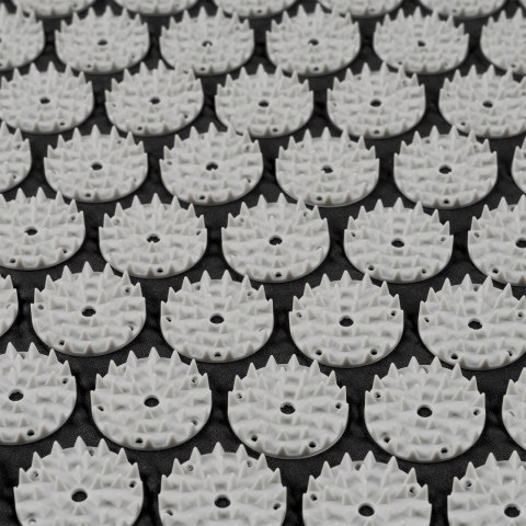 Mata zdrowotna z kolcami do akupresury z poduszką, 110x42cm, XL, szare kolce, Rebel Active