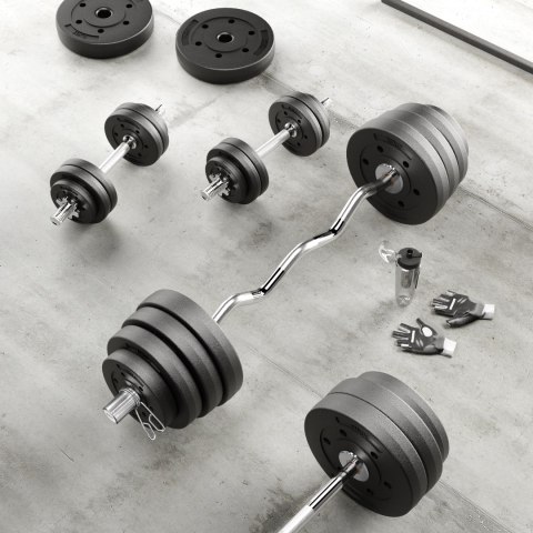 Obciążenie bitumiczne olimpijskie zestaw 2x10kg, otwór 51mm , REBEL ACTIVE