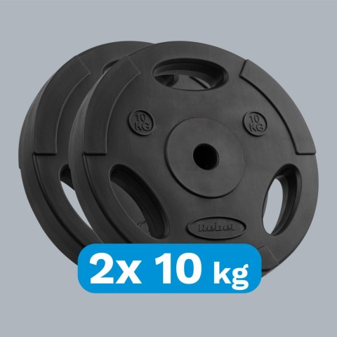 Obciążenie bitumiczne zestaw 2x10kg, otwór 31mm, talerz z uchwytami, REBEL ACTIVE