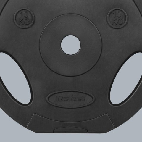 Obciążenie bitumiczne zestaw 2x10kg, otwór 31mm, talerz z uchwytami, REBEL ACTIVE