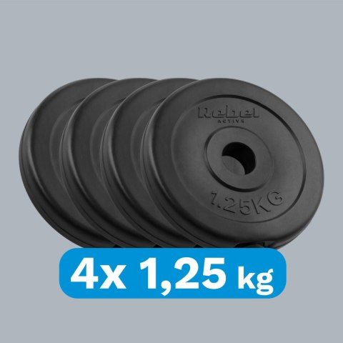 Obciążenie bitumiczne zestaw 4x1.25kg, otwór 31mm, talerz klasyczny, REBEL ACTIVE