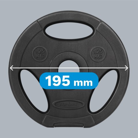 Obciążenie bitumiczne zestaw 4x1.25kg, otwór 31mm, talerz z uchwytami, REBEL ACTIVE