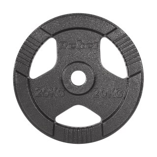 Obciążenie żeliwne olimpijskie 20kg, otwór 51mm, talerz z uchwytami, REBEL ACTIVE