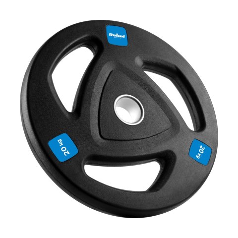 Obciążenie żeliwne olimpijskie gumowane zestaw 2x20kg, otwór 51mm , REBEL ACTIVE