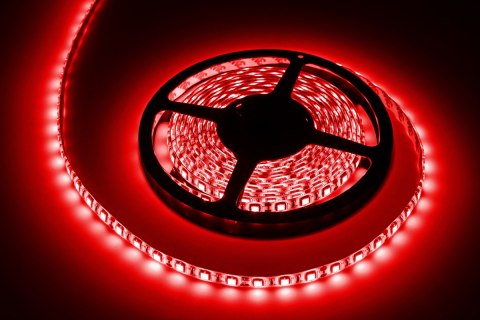 Sznur diodowy 5m Rebel , wodoodporny, czerwony (300x5050 SMD)- białe PCB