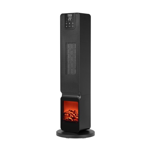Termowentylator kolumnowy PTC Teesa z funkcją imitacją kominka (800/2000W)