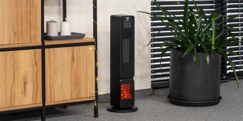 Termowentylator kolumnowy PTC Teesa z funkcją imitacją kominka (800/2000W)