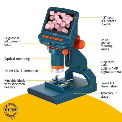 Levenhuk Mikroskop cyfrowy Levenhuk LabZZ DM200 LCD