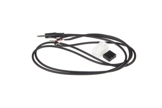 Złącze do radia AUX wtyk mini ISO II luz biały-wtyk Jack 3,5mm stereo VW/Citroen/Peugeot 552084
