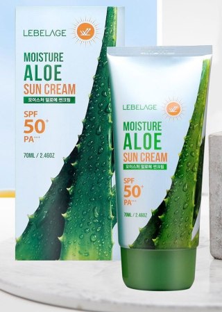 LEBELAGE Krem do twarzy SPF 50+ Moisture Aloe Sun