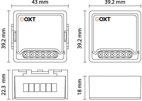 Moduł OXT do bramy garażu Wi-Fi Tuya (T210GL) bez sensora