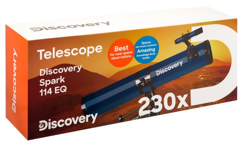 Discovery (PL) Teleskop Levenhuk Discovery Spark 114 EQ z książką