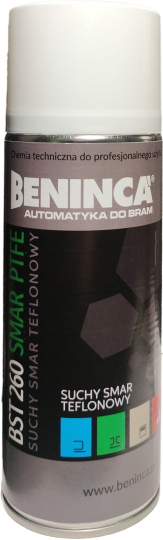CHEMIA: Suchy smar teflonowy Beninca BST260 400ml do bram/automatyki/napędów