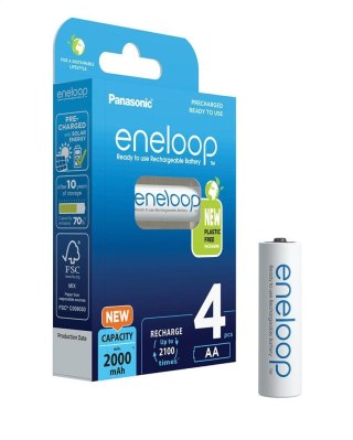 PANASONIC ENELOOP ACCUMULATOR HR6 AA 2000mAh PRE CHARGED BLISTER*4