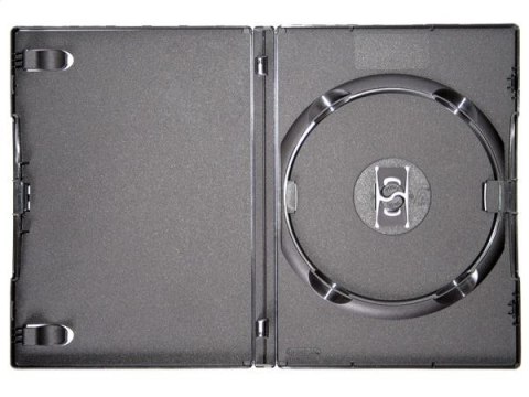 AMARAY PUDEŁKO DVD 14MM 1 BLACK WITH CLIP [40388]