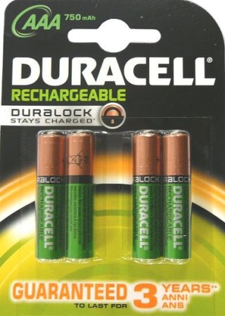 DURACELL ACCUMULATOR HR03 AAA 750mAh DURALOCK STAYS CHARGED BLISTER*4