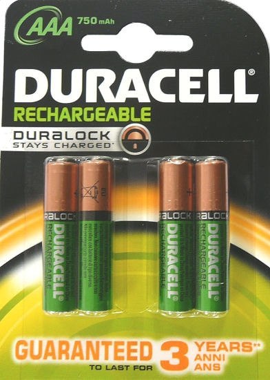 DURACELL ACCUMULATOR HR03 AAA 750mAh DURALOCK STAYS CHARGED BLISTER*4