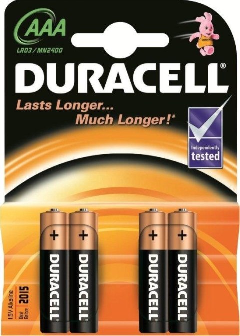 DURACELL BATTERY ALKALINE BASIC LR03 AAA MN2400 4BP BLISTER*4