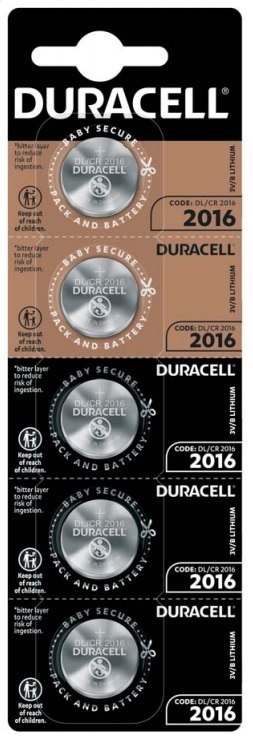 DURACELL BATTERY LITHIUM DL2016 BLISTER*5