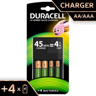 DURACELL HIGH SPEED VALUE CHARGER CEF 14 + ACCUMULATOR 2 AA + 2 AAA