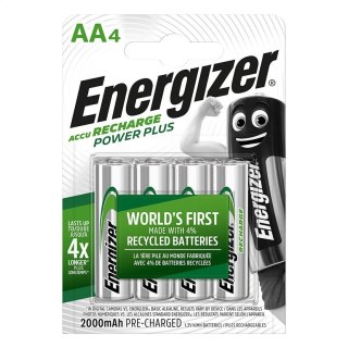 ENERGIZER ACCUMULATOR RECHARGE HR6 AA 2000mAH POWER PLUS BLISTER*4