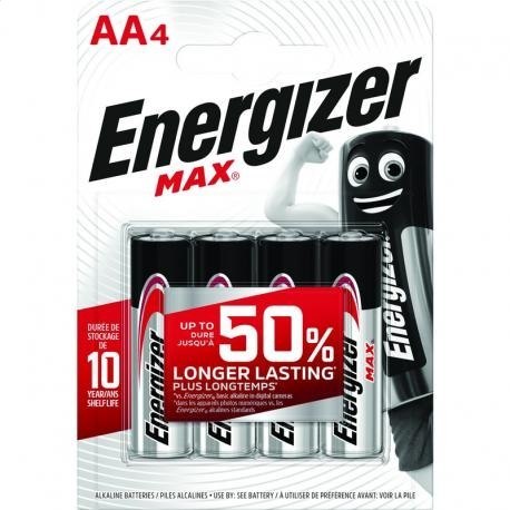 ENERGIZER BATTERY ALKALINE MAX LR06 AA BLISTER*4