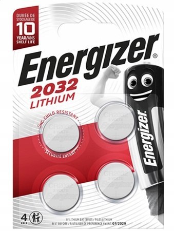 ENERGIZER BATTERY CR2032 LITHIUM BLISTER*4