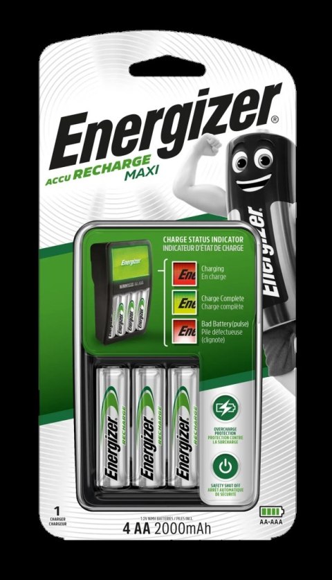 ENERGIZER MAXI CHARGER + ACCUMULATOR HR6 AA 2000mAh PRECHARGE BLISTER*4