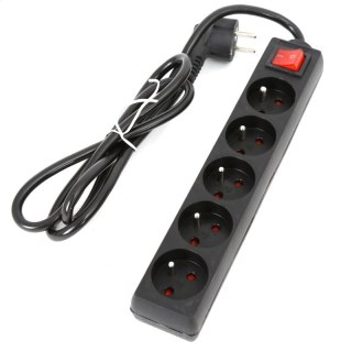 FIESTA EXTENSION CORD LISTWA ZASILAJĄCA 1,5M 10A 5 SOCKET TYPE E FRENCH BLACK [42042]