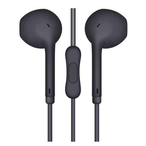 FREESTYLE EARPHONES MINI JACK + MIC MACAROON STYLE BLACK [45756]