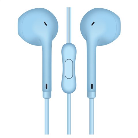 FREESTYLE EARPHONES MINI JACK + MIC MACAROON STYLE BLUE [45757] TE