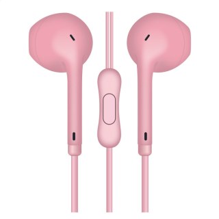 FREESTYLE EARPHONES MINI JACK + MIC MACAROON STYLE PINK [45760] TE
