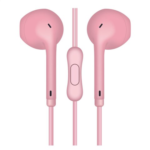 FREESTYLE EARPHONES MINI JACK + MIC MACAROON STYLE PINK [45760] TE