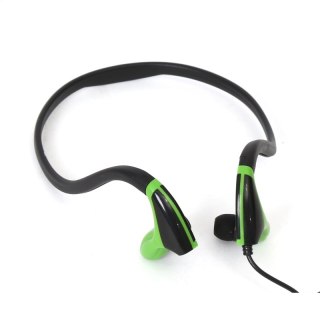 FREESTYLE IN-EAR EARPHONES + MIC SPORT SŁUCHAWKI PRZEWODOWE DOUSZNE Z MIKROFONEM SPORT BLACK GREEN [42443] TE