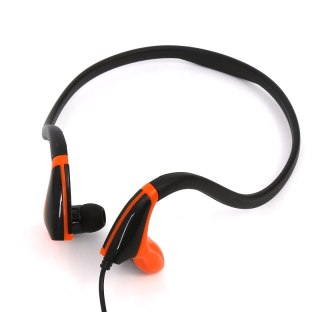 FREESTYLE IN-EAR EARPHONES + MIC SPORT SŁUCHAWKI PRZEWODOWE DOUSZNE Z MIKROFONEM SPORT BLACK ORANGE [42444] TE