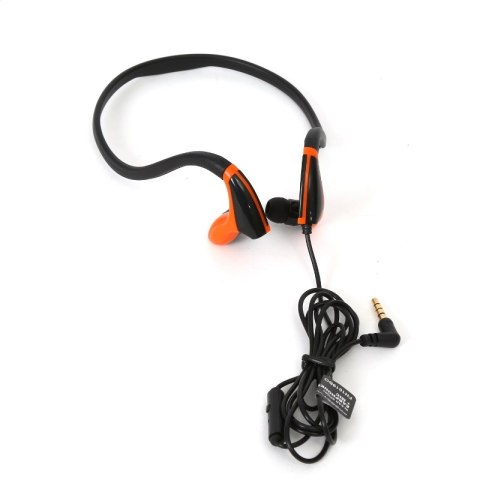 FREESTYLE IN-EAR EARPHONES + MIC SPORT SŁUCHAWKI PRZEWODOWE DOUSZNE Z MIKROFONEM SPORT BLACK ORANGE [42444] TE