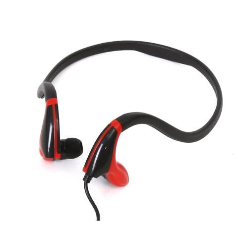 FREESTYLE IN-EAR EARPHONES + MIC SPORT SŁUCHAWKI PRZEWODOWE DOUSZNE Z MIKROFONEM SPORT BLACK RED [42445] TE