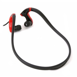 FREESTYLE IN-EAR EARPHONES + MIC SPORT SŁUCHAWKI PRZEWODOWE DOUSZNE Z MIKROFONEM SPORT BLACK RED [42445] TE