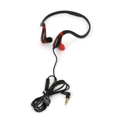 FREESTYLE IN-EAR EARPHONES + MIC SPORT SŁUCHAWKI PRZEWODOWE DOUSZNE Z MIKROFONEM SPORT BLACK RED [42445] TE