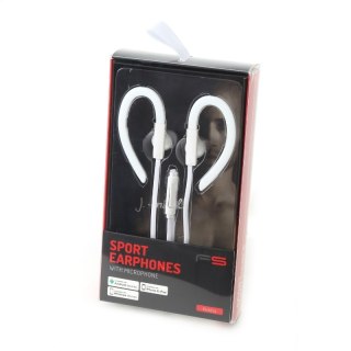 FREESTYLE IN-EAR EARPHONES + MIC SPORT SŁUCHAWKI PRZEWODOWE DOUSZNE Z MIKROFONEM SPORT WHITE [42694] TE