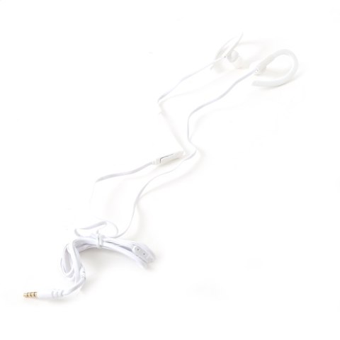 FREESTYLE IN-EAR EARPHONES + MIC SPORT SŁUCHAWKI PRZEWODOWE DOUSZNE Z MIKROFONEM SPORT WHITE [42694] TE