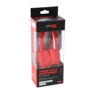 FREESTYLE SŁUCHAWKI NAUSZNE+MIC SŁUCHAWKI Z MIKROFONEM RED [42683] TE