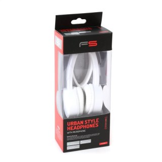 FREESTYLE SŁUCHAWKI NAUSZNE+MIC SŁUCHAWKI Z MIKROFONEM WHITE [42684] TE