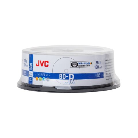 JVC BD-R 25GB 6X INKJET WHITE PRINTABLE WATERPROOF PHOTO GLOSSY CAKE*25 70L71KJCK0005 / 9ULC25WPJVC01