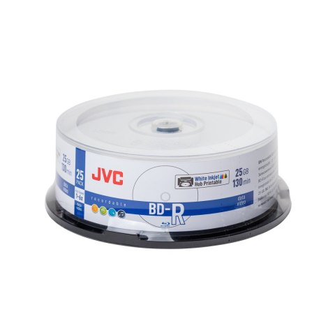 JVC BD-R 25GB 6X INKJET WHITE PRINTABLE WATERPROOF PHOTO GLOSSY CAKE*25 70L71KJCK0005 / 9ULC25WPJVC01