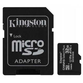 Kingston 32GB micSDHC Canvas Select Plus 100R A1 C10 Card + SD adapter SDCS2/32GB