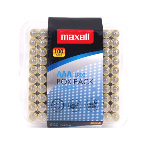 MAXELL BATTERY ALKALINE LR03/AAA BOX*100 790410.01.CN